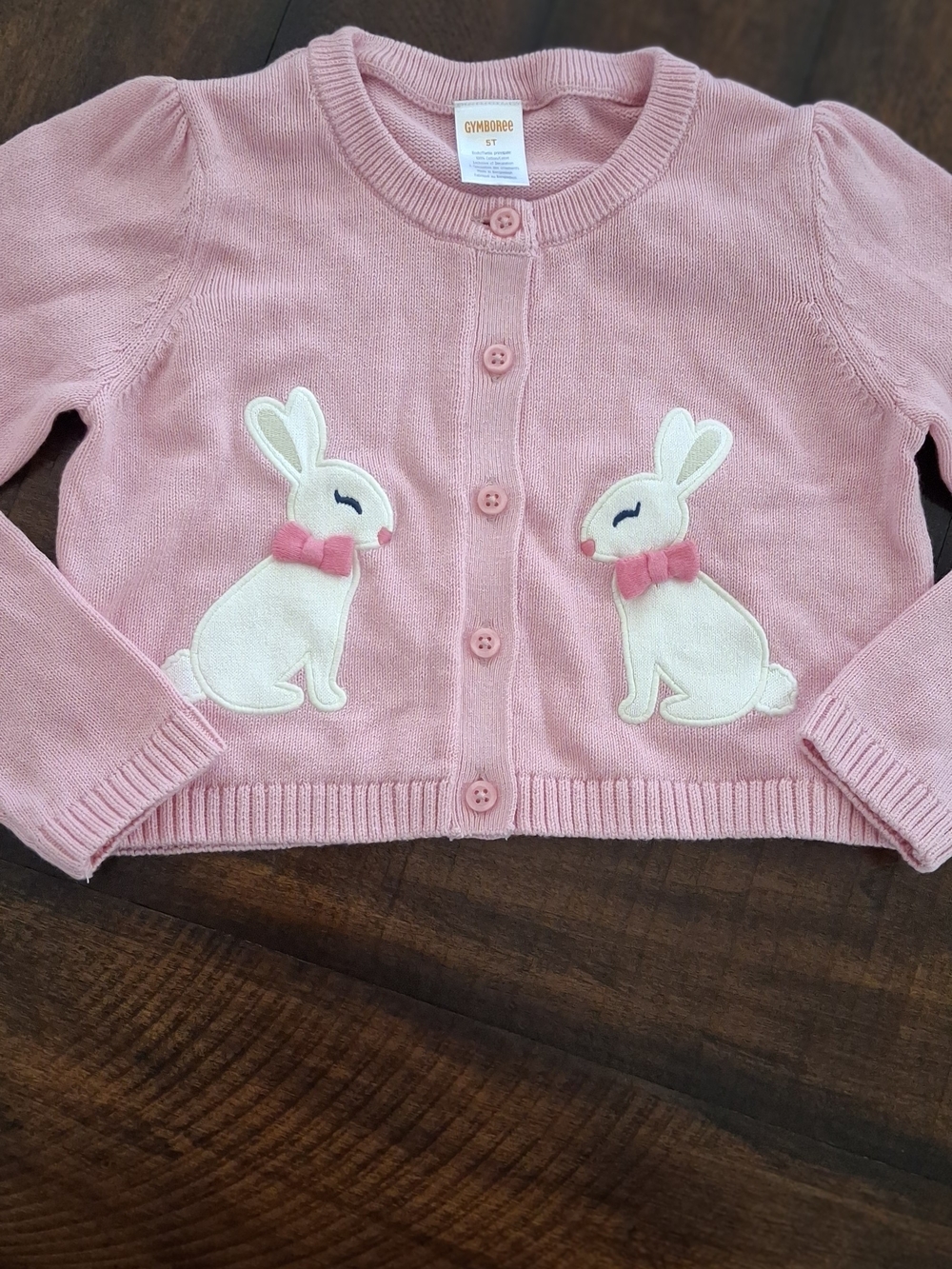 Gymboree Spring Celebrations Pink Bunny Cardigan